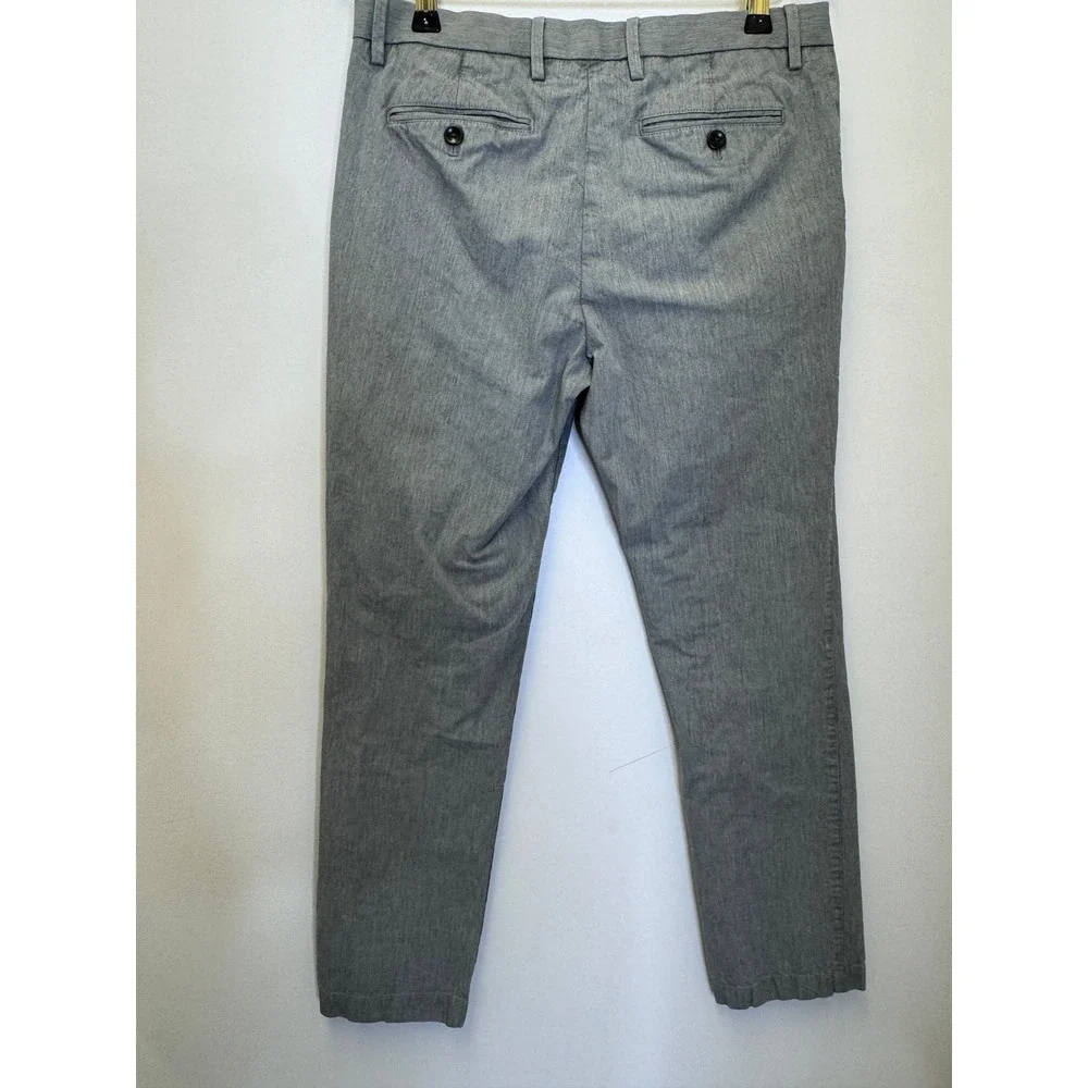 Banana Republic Kentfield Pant Mens 30x30 Gray Cotton Chino Slim Straight Slacks